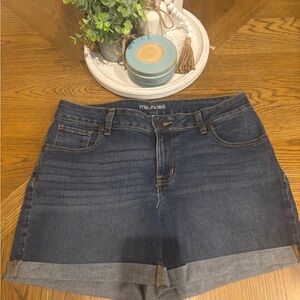 Maurices Women's Deep Blue Jean Shorts